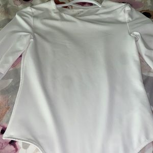 White Long-sleeve Bodysuit